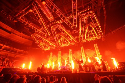 Trans Siberian Orchestra on stage performing