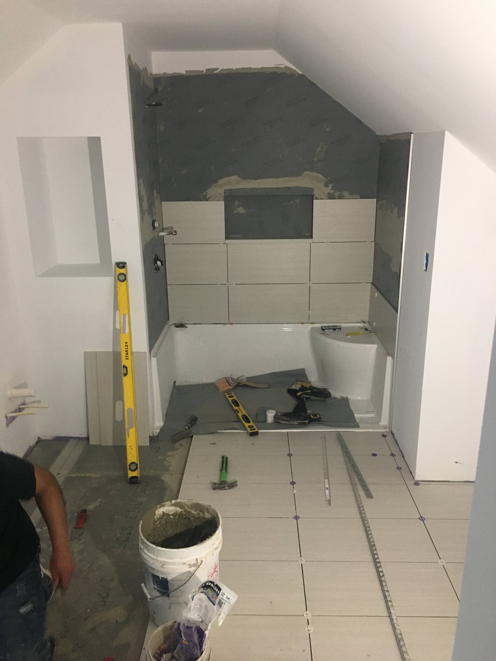During_tile installation floor & shower.JPG