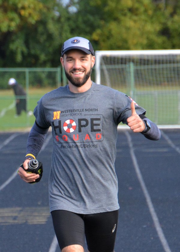 Kevin Ford during his 24-hour endurance run to raise awareness for suicide prevention. Photo by Jo Ford 3.JPG
